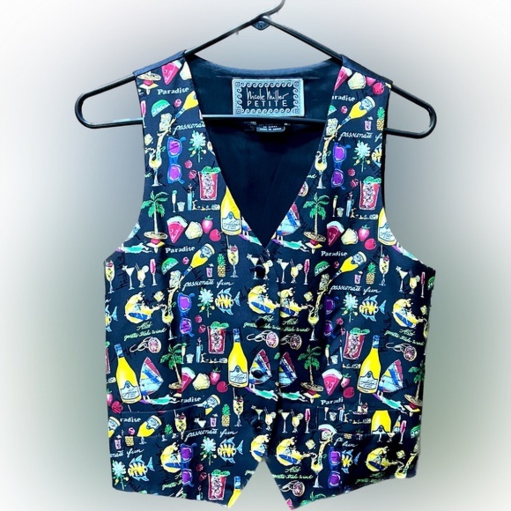 Nicole Miller Limited Edition Vintage “Alize” Tropical Vest